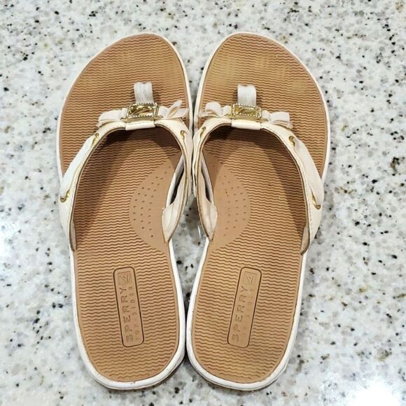 Sperry Women's Sparkly Cream Sandals, Size 8 - Picture 7 of 9